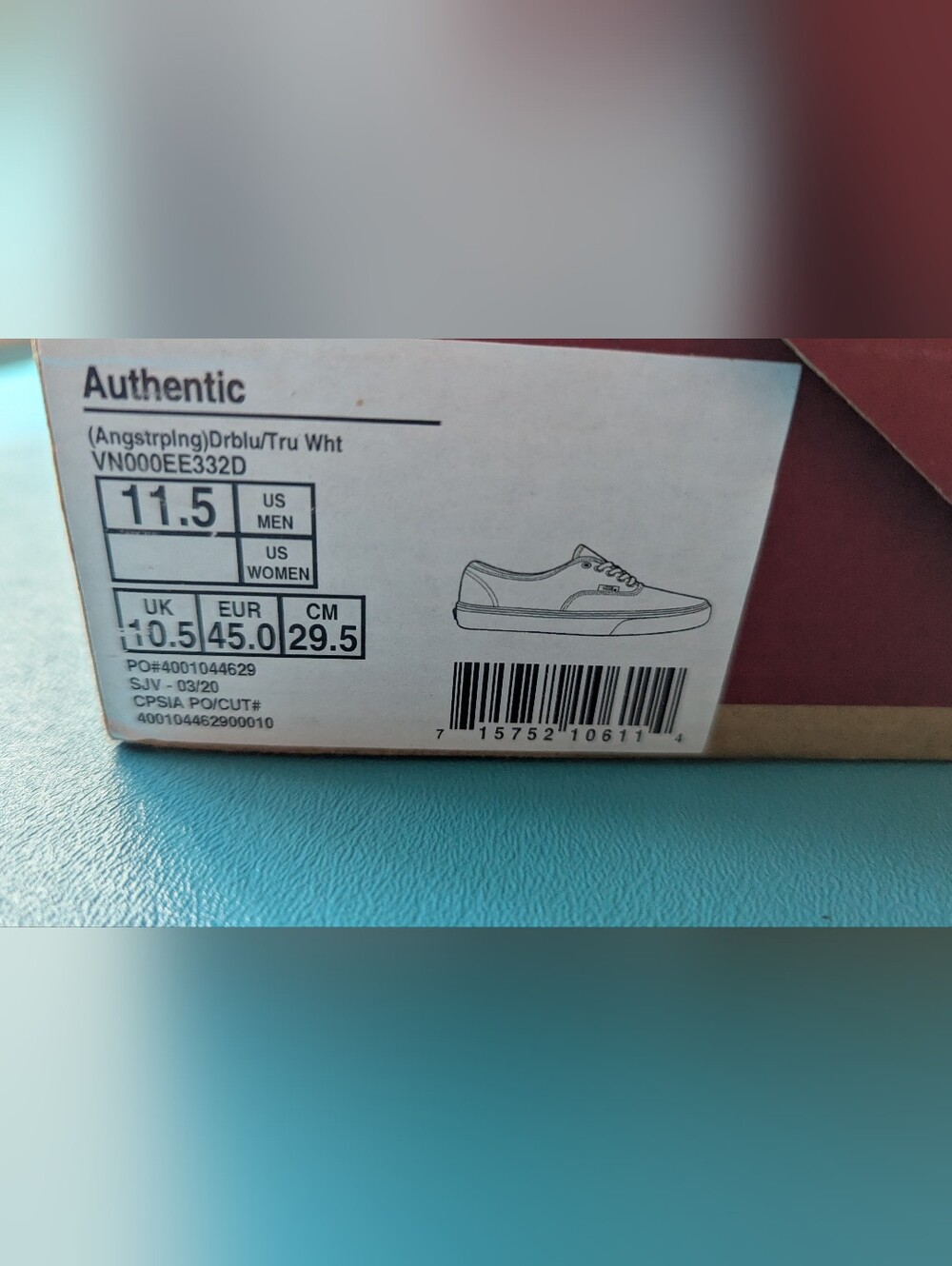 NEW Vans Classic Low-Top Sneakers — Navy & White - Picture 2 of 6